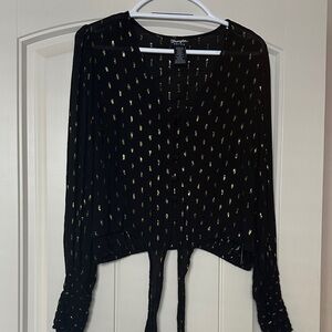 Charlotte Russe Black and Gold Blouse